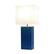Angle. Lalia Home - Lexington Leather Base Modern Table Lamp with USB - Blue.