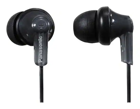 Front. Panasonic - Earbud Headphones - Black.