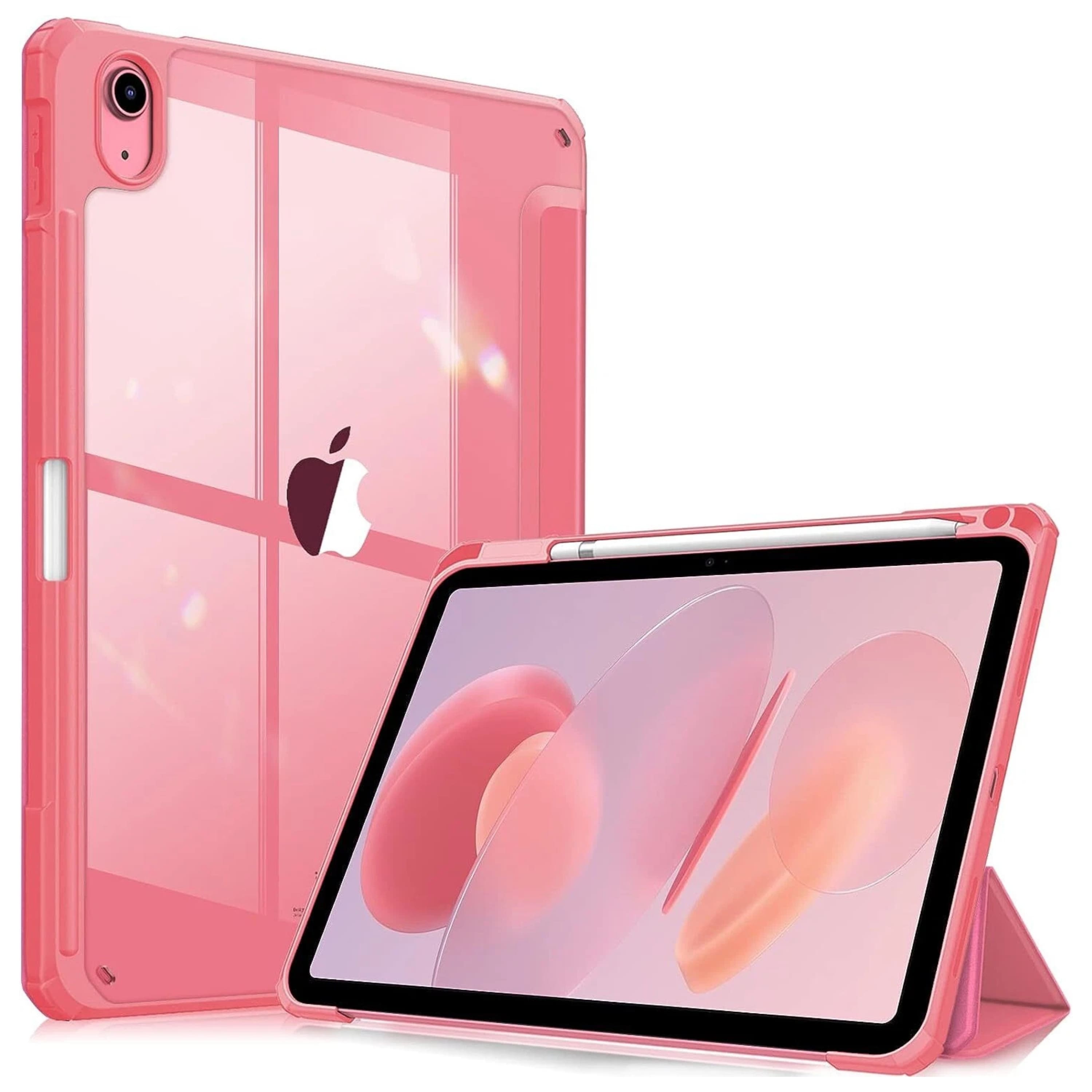Front. Kitcheniva - Protective Clear Case For iPad (A16) 11th 11” 2025/iPad 10th 2022 Shockproof Cover 10.9” Pink - Pink.