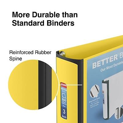 More Durable than Standard Binders

Reinforced Rubber Spine

BETTER B
Our Most Durable

600
3 Inch