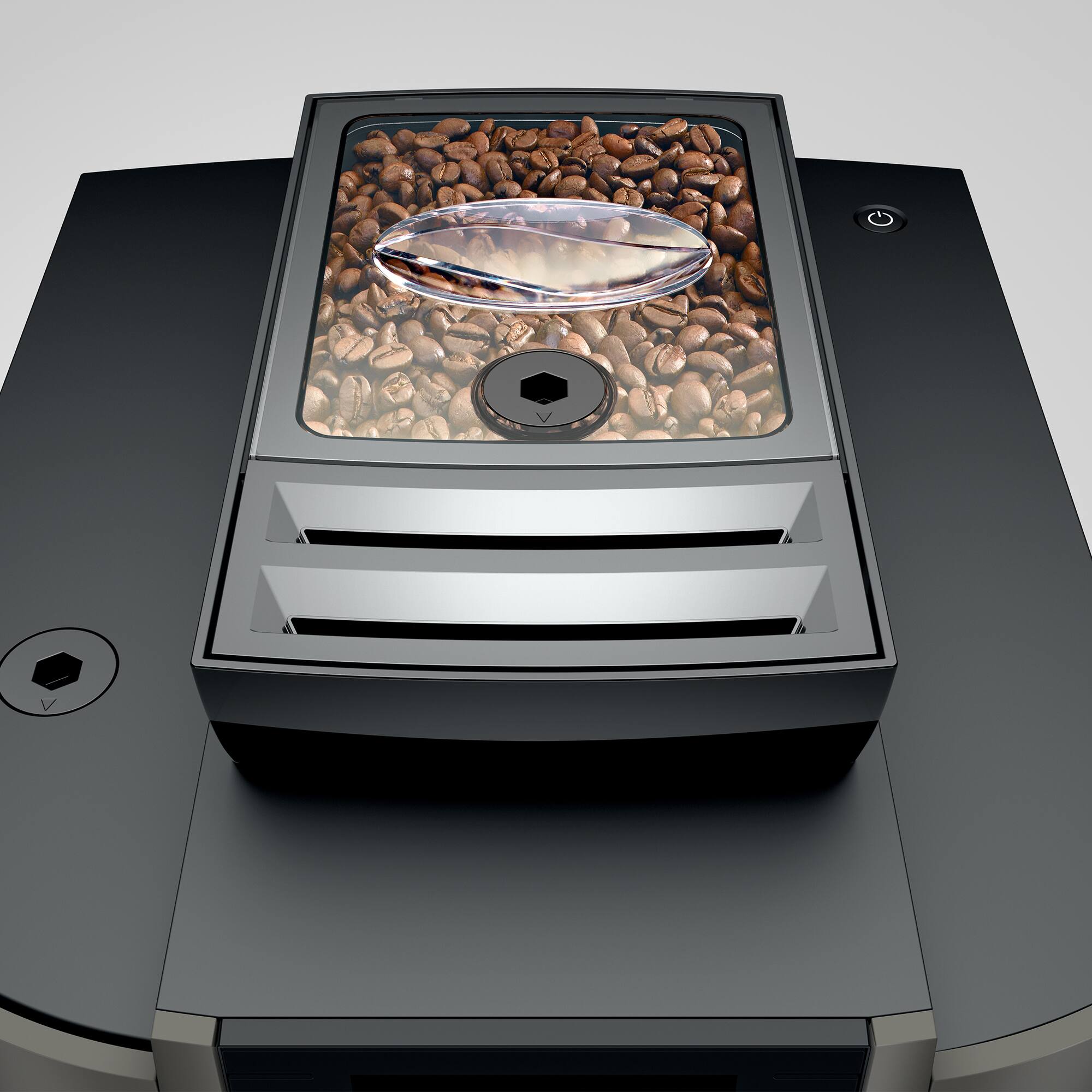 Alt View 4. JURA - W8 Automatic Coffee Machine - Dark Inox.