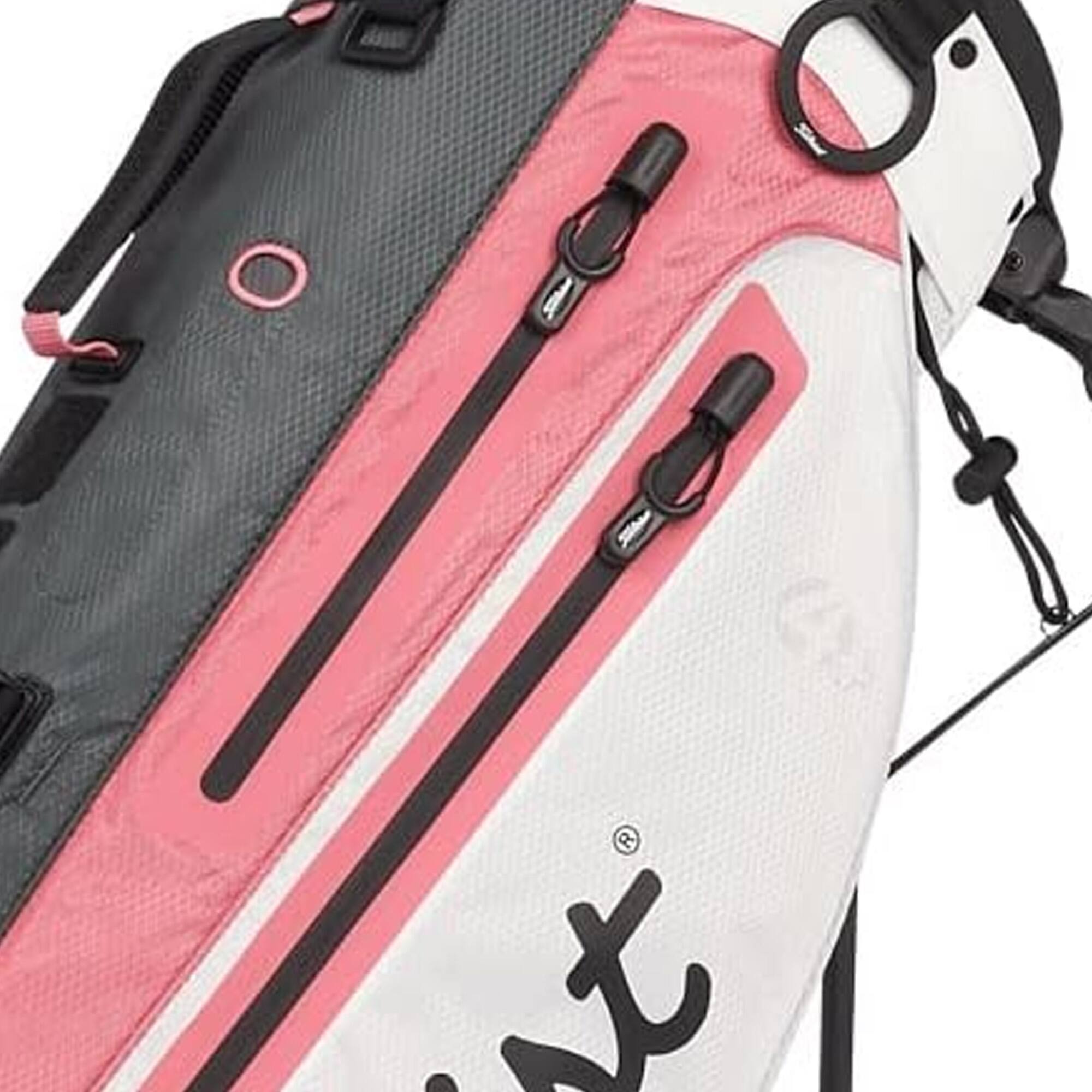 Alt View 3. Titleist - Titleist Players 4 StaDry Waterproof Golf Bag with Stand and Strap, Coral/ Gray - White/Charcoal/Coral.