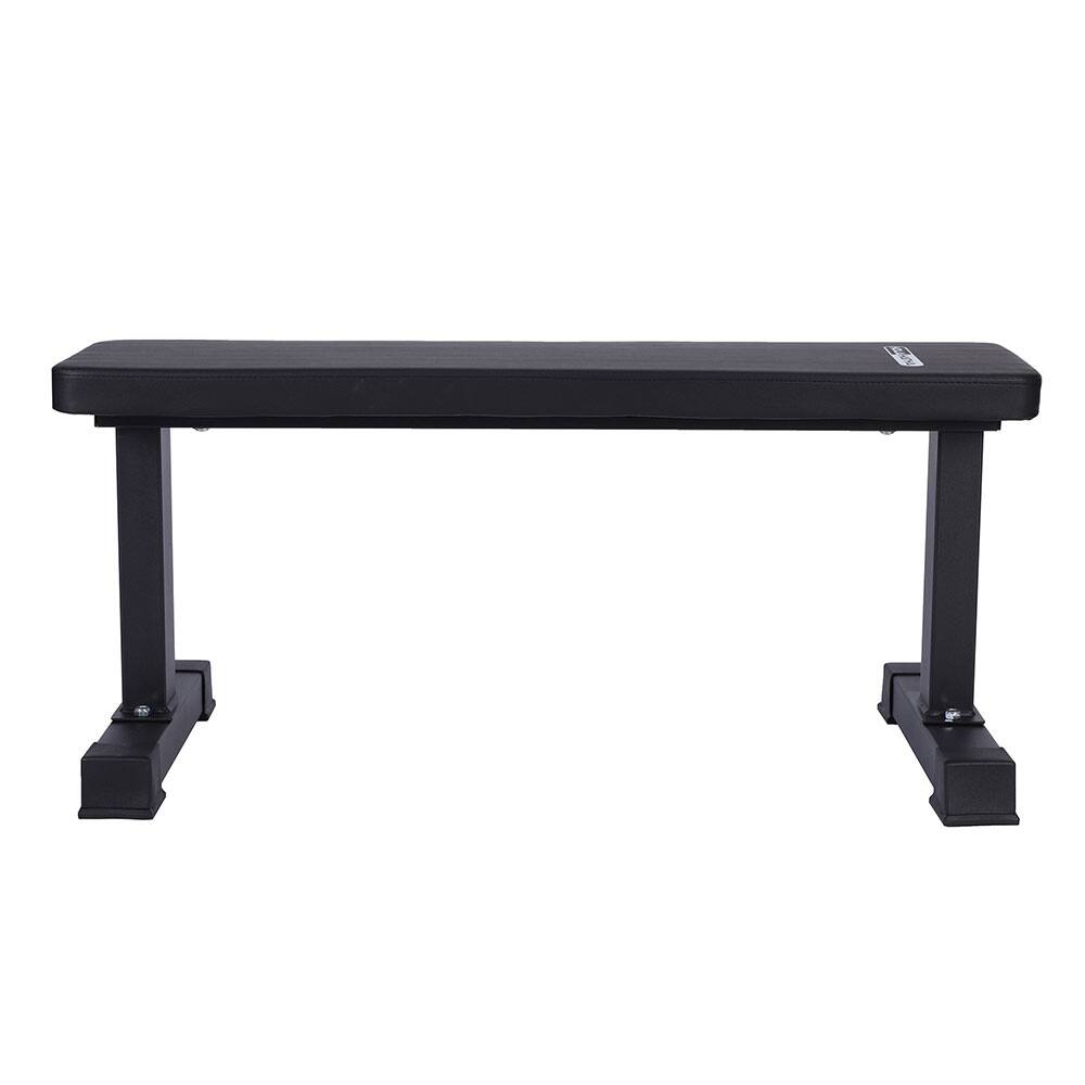 Alt View 10. HolaHatha - HolaHatha Steel Frame Foam Padded Flat Freeweight Bench for Weight Training - Black.