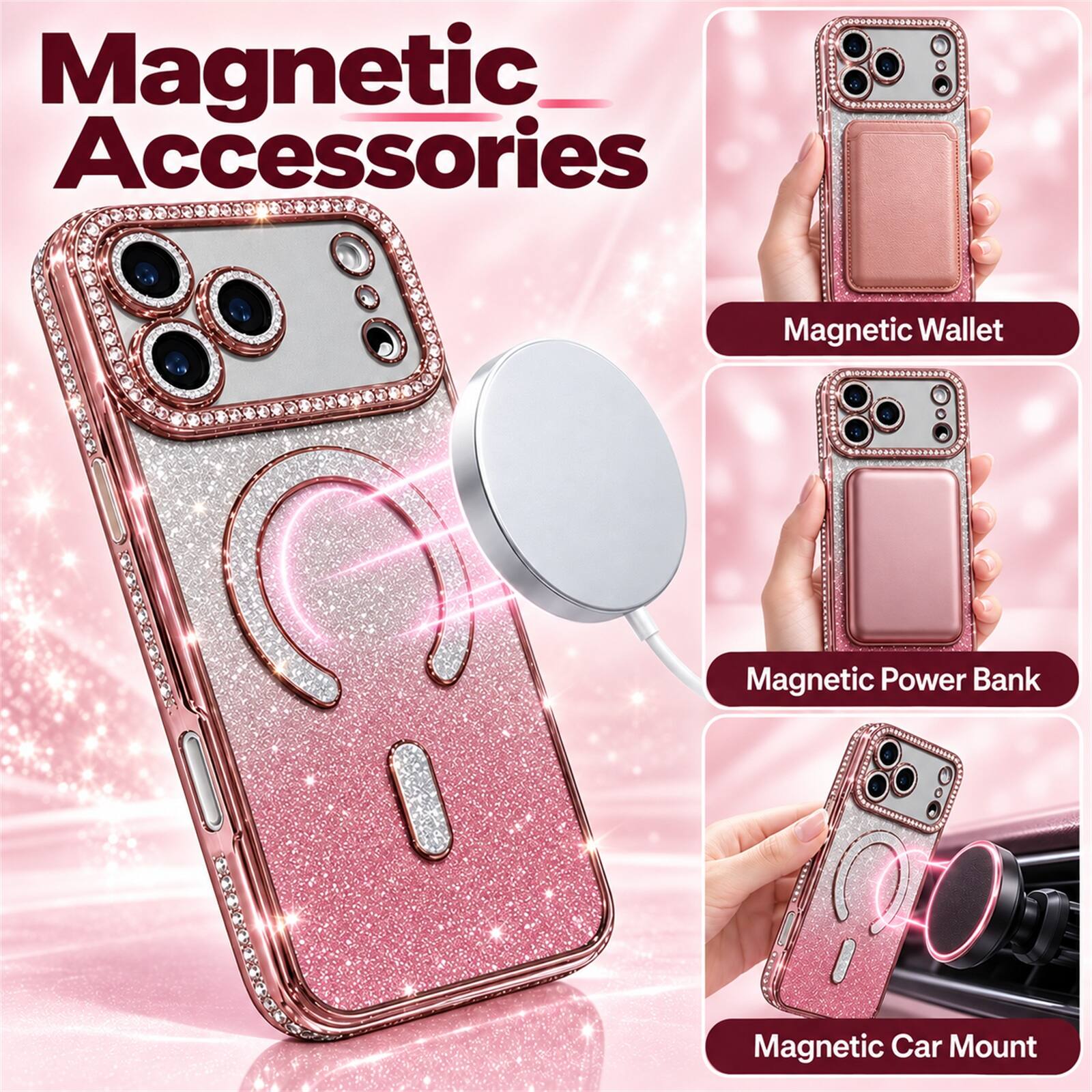 Magnetic Accessories

- Magnetic Wallet
- Magnetic Power Bank
- Magnetic Car Mount