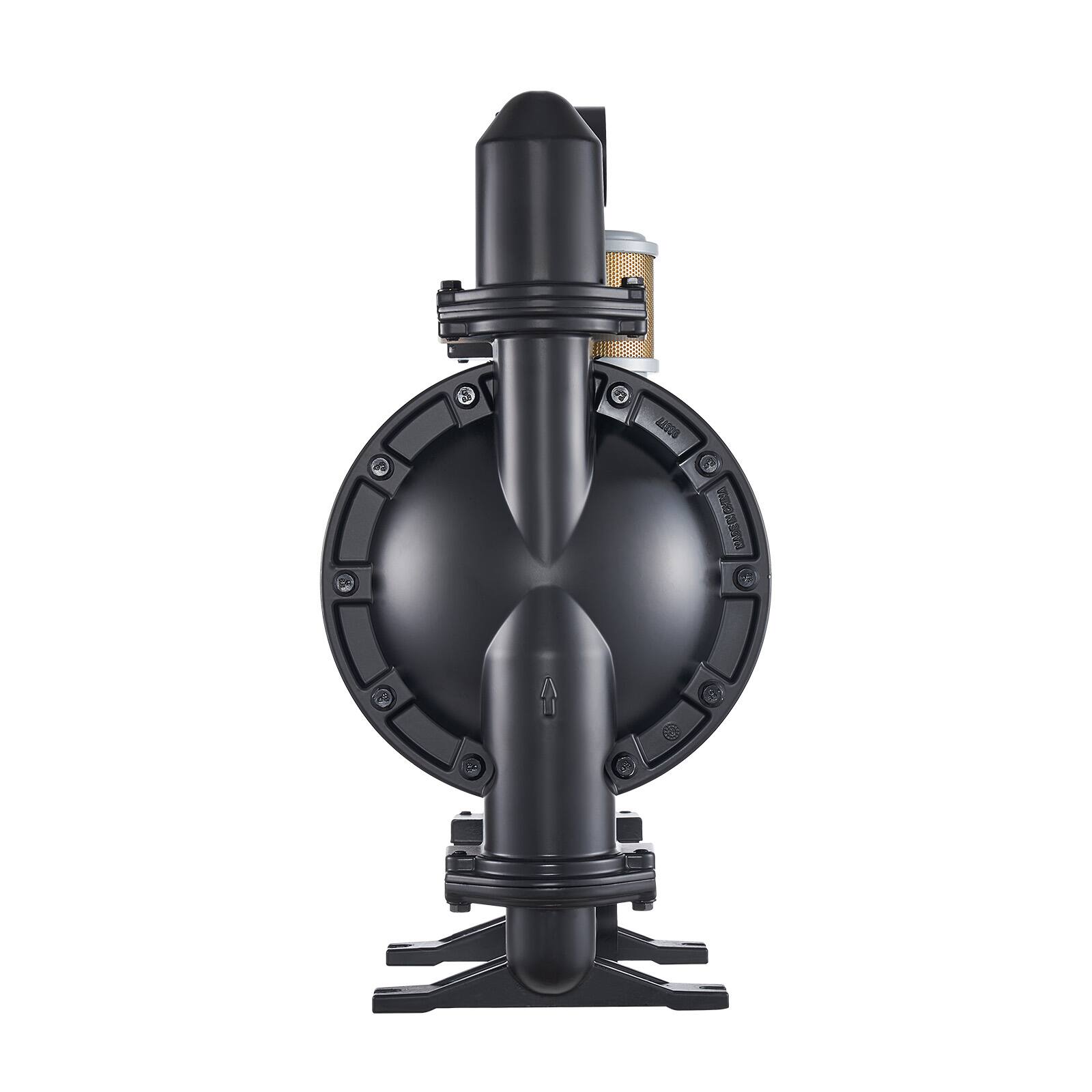 Alt View 5. VEVOR - Air Operated Double Diaphragm Pump Pneumatic Waste Oil Pump 35 GPM 114 PSI - Black.