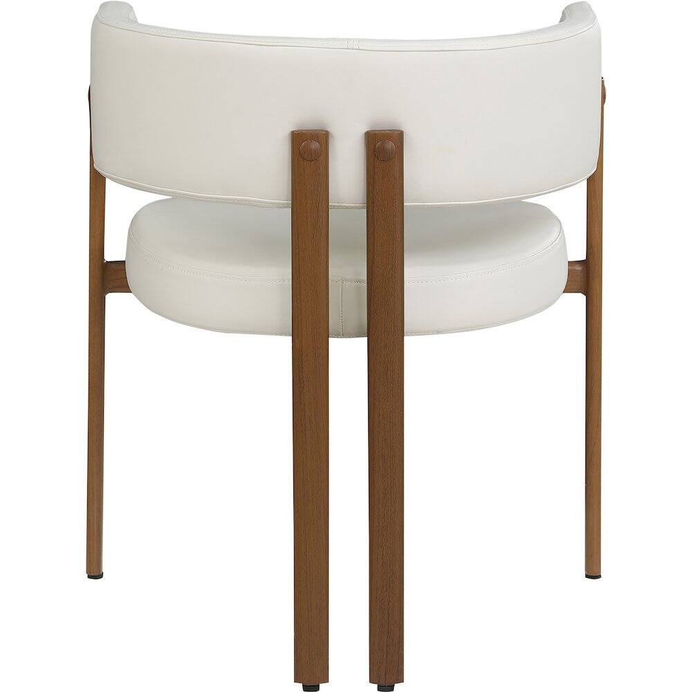 Alt View 1. Meridian Furniture - Gideon Cream Vegan Leather Dining Chair, Set of 2 - Beige.
