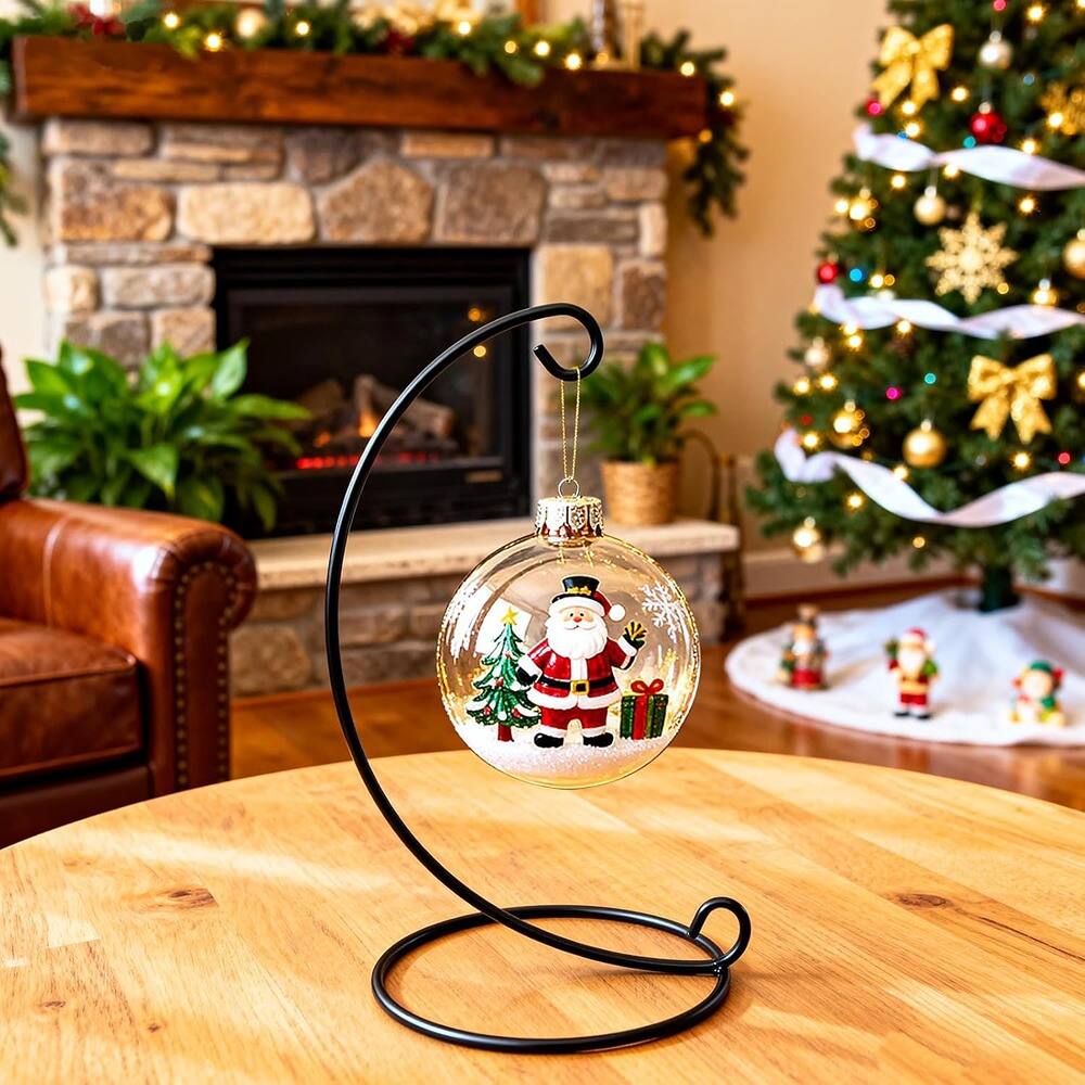 Alt View 4. PARKER SLATER - 9 In Iron Ornament Display Stand with Hanging Hook for Christmas Decor - 9in 4 pack.