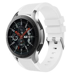 StrapsCo - Active Band Silicone Rubber Watch Strap For Samsung Gear S3 - White