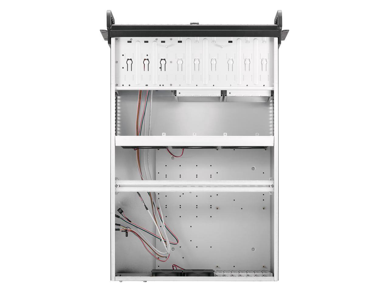 Alt View 4. Rosewill - Rosewill 4U Rackmount Case | 8x3.5"+3x5.25" | E-ATX | 5x120mm+2x80mm Fans | 2xUSB3.0 | Silver/Black - RSV-L4000U - Silver/Black.