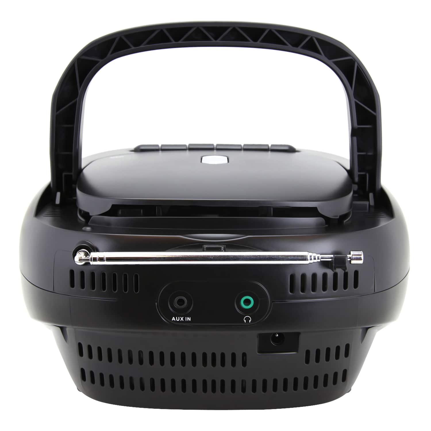 Alt View 4. Emerson - Portable CD Player Boombox with Cassette Player Combo, Tape Recorder, AM/FM Radio, AUX Input, Black (EPB-3003 BLACK) - Black.