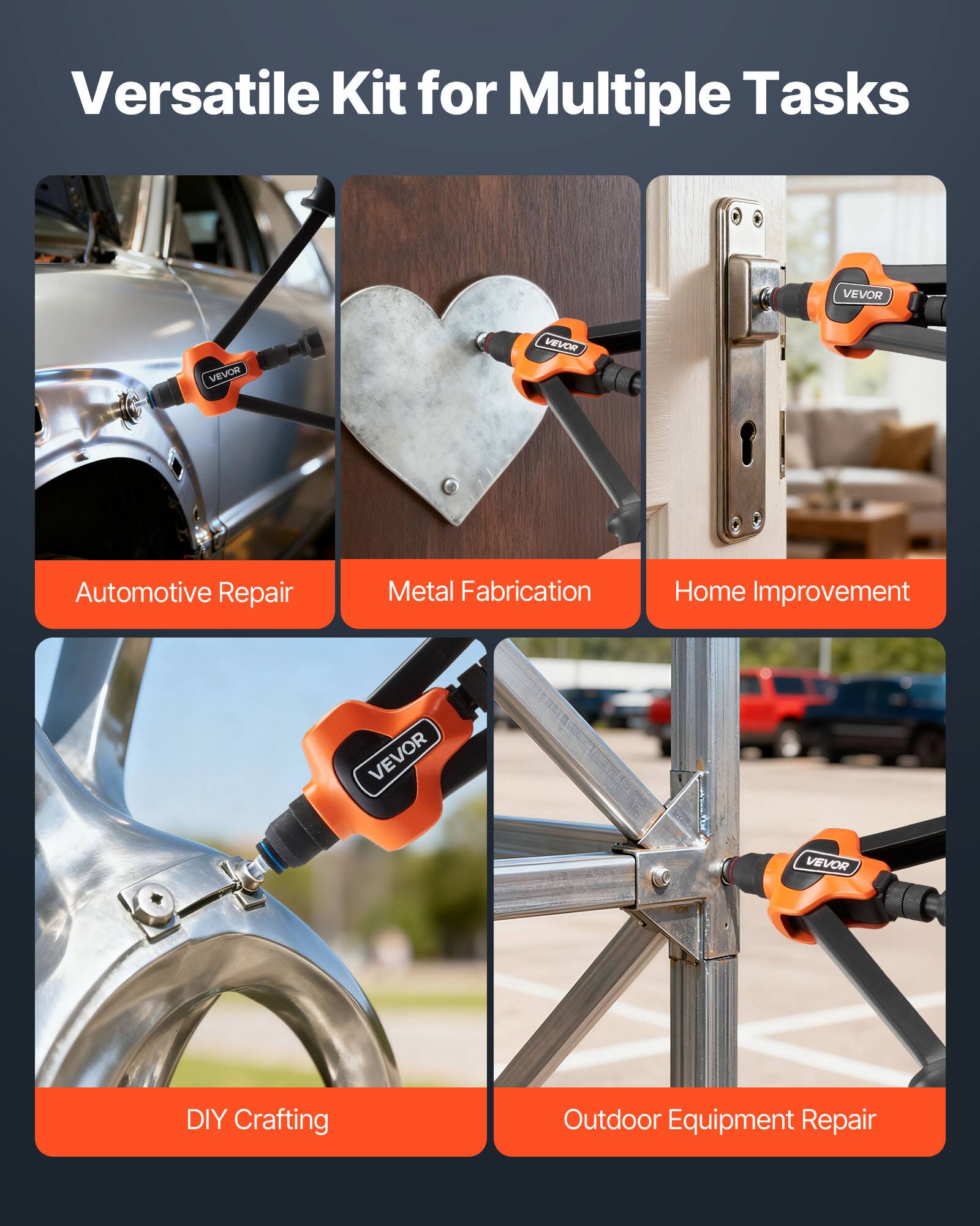 Versatile Kit for Multiple Tasks

- Automotive Repair
- Metal Fabrication
- Home Improvement
- DIY Crafting
- Outdoor Equipment Repair