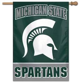 WinCraft - Michigan State Spartans 28" x 40" Primary Logo Single-Sided Vertical Banner - Multicolor