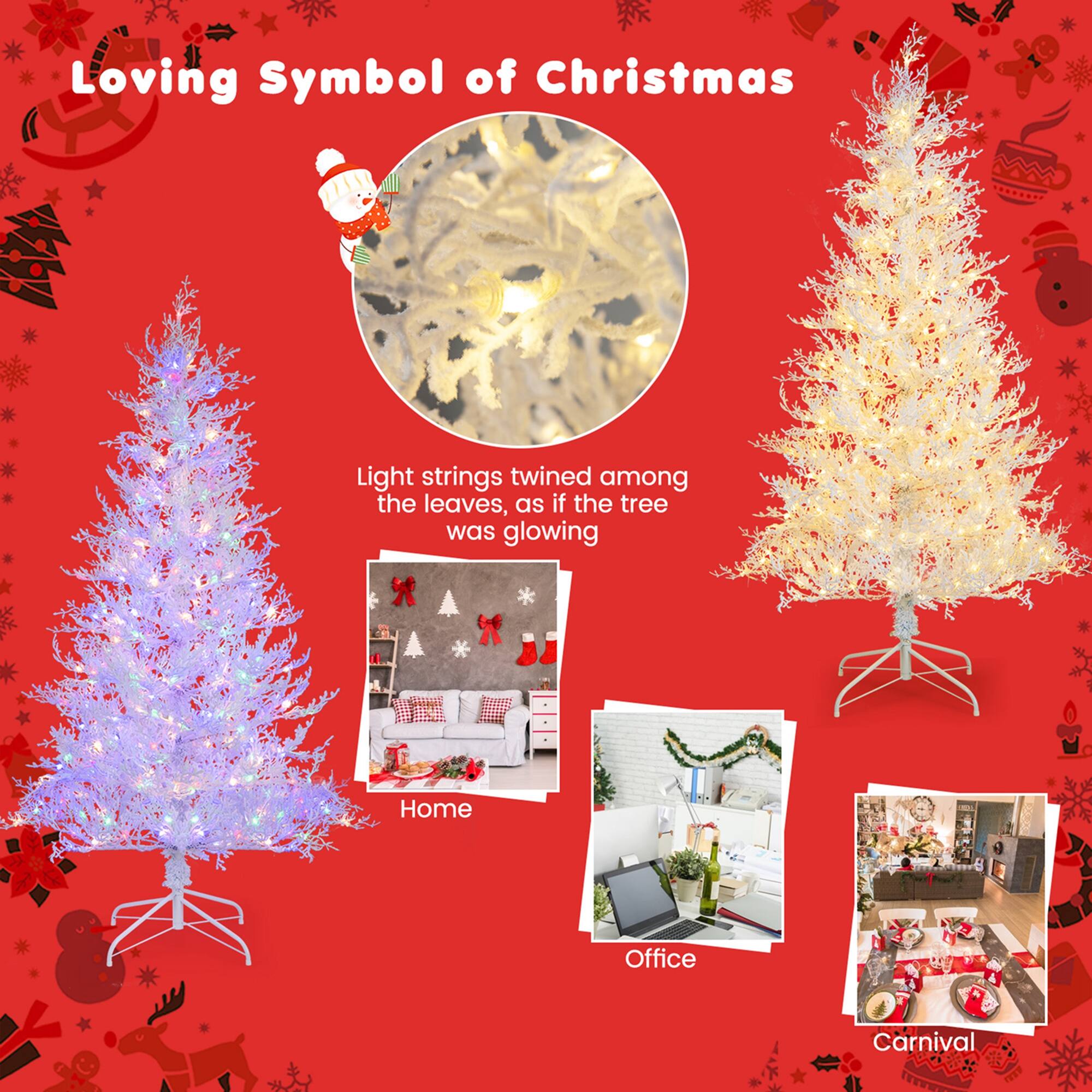 Loving Symbol of Christmas: Light strings twined among the leaves, as if the tree was glowing.
Home Office: A cozy and organized space for work and relaxation.
Carnival: A festive and lively atmosphere with colorful decorations and entertainment.