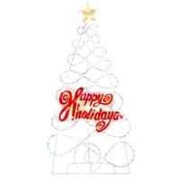 Costway - 5.6FT Pre-lit Christmas Tree 6 Lighting Modes Indoor Outdoor Colorful Decoration - Multicolor - Front_Zoom