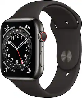 Refurbished Excellent - Apple Watch Series 6 Stainless Steel 44mm A2293 (GPS + Cellular) - Graphite - (2020)