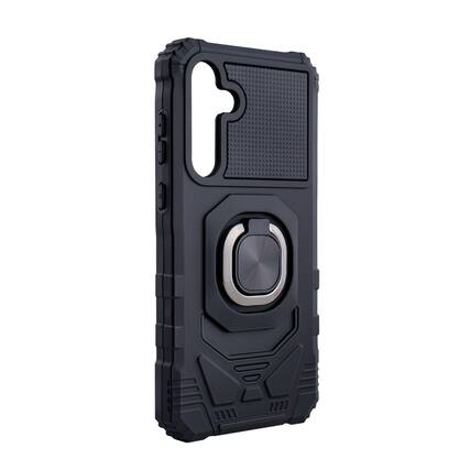 Front. Reiko - Kickstand Ring Holder Tpu Shockproof Case For Samsung Galaxy A35 In Black - Black.