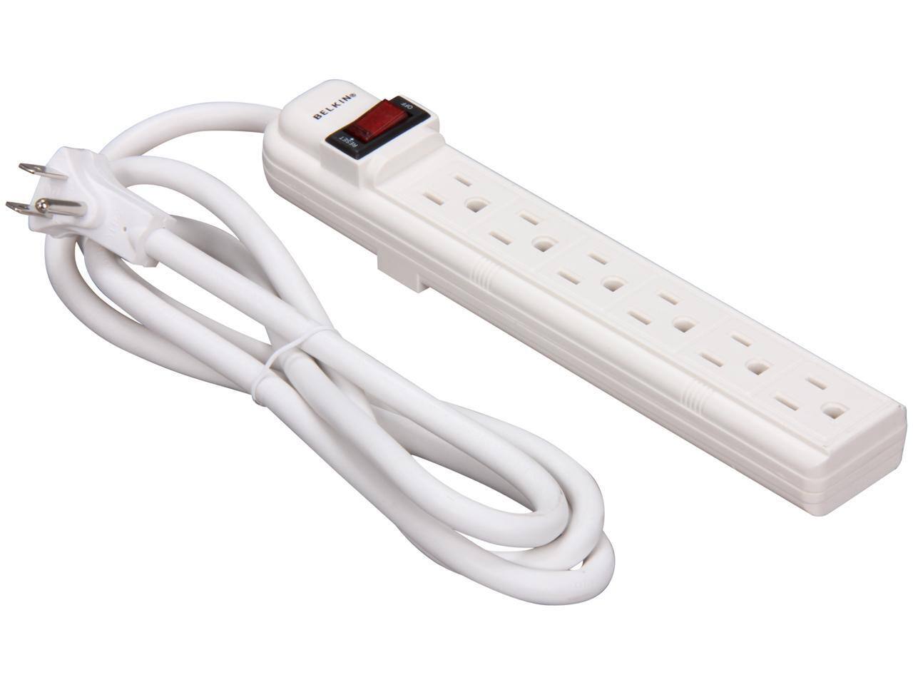 Front. Belkin - BELKIN F9P609-05R-DP 6 Outlets Power Console 5 ft. Cord Length - Black.