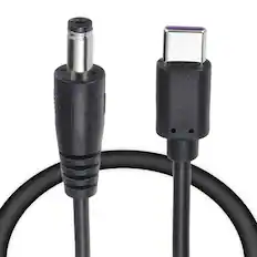 Front. Unique Bargains - USB C to DC 5.5x2.1mm PD Charging Cable, 12V/3A 36W, for Router, Camera, TV Box, Desk Lamp - Black.