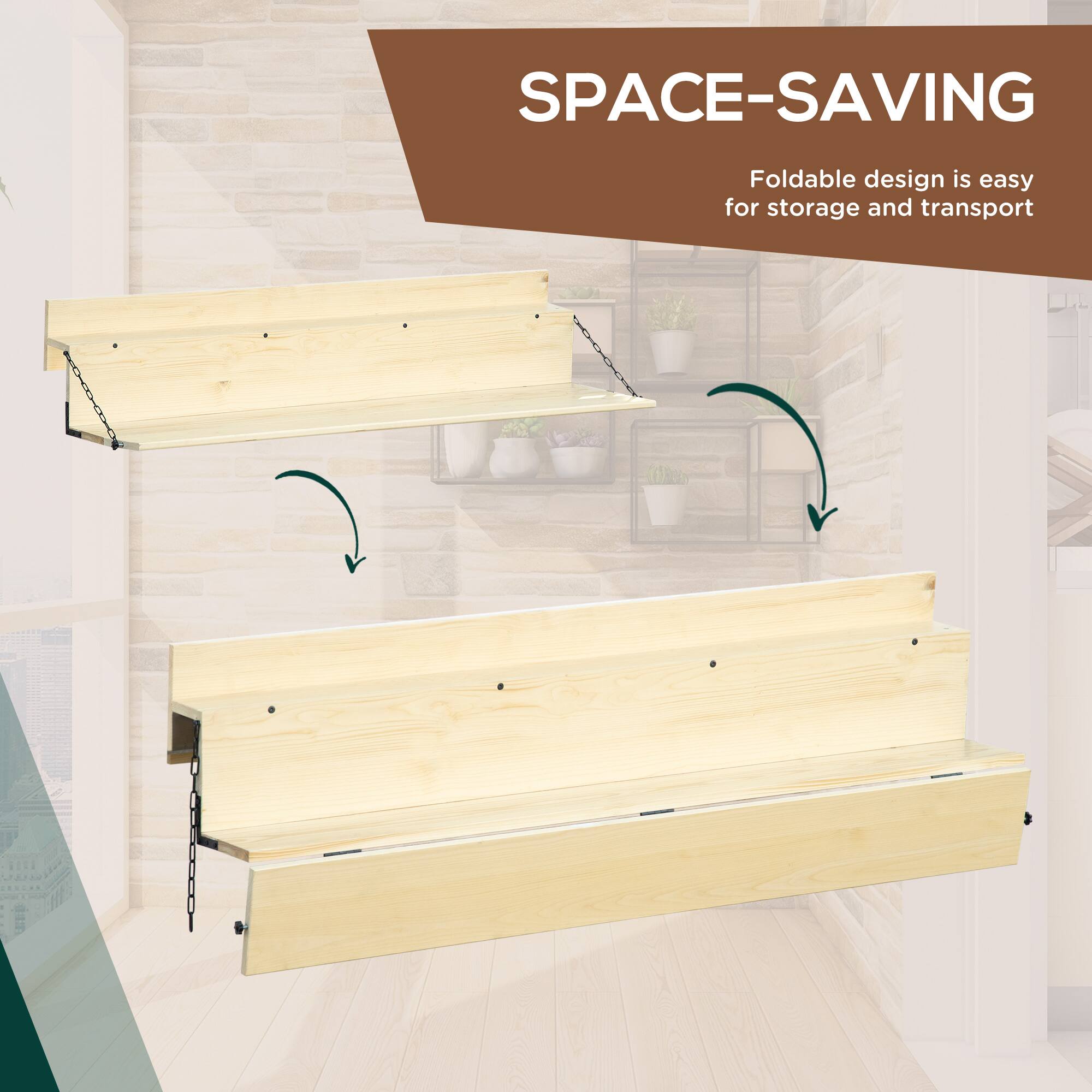 SPACE-SAVING

Foldable design is easy for storage and transport