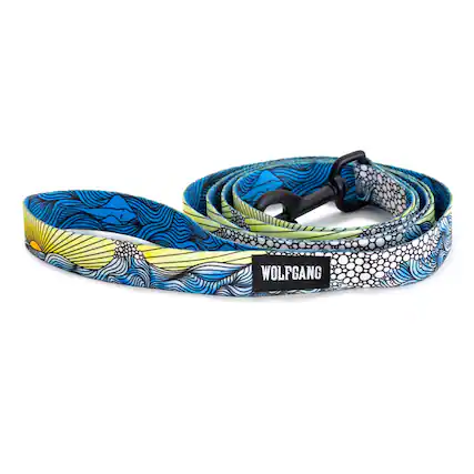 Front. WOLFGANG PET - Wolfgang Multicolored DawnPatrol Polyester Dog Leash Medium/Large - Multicolored.