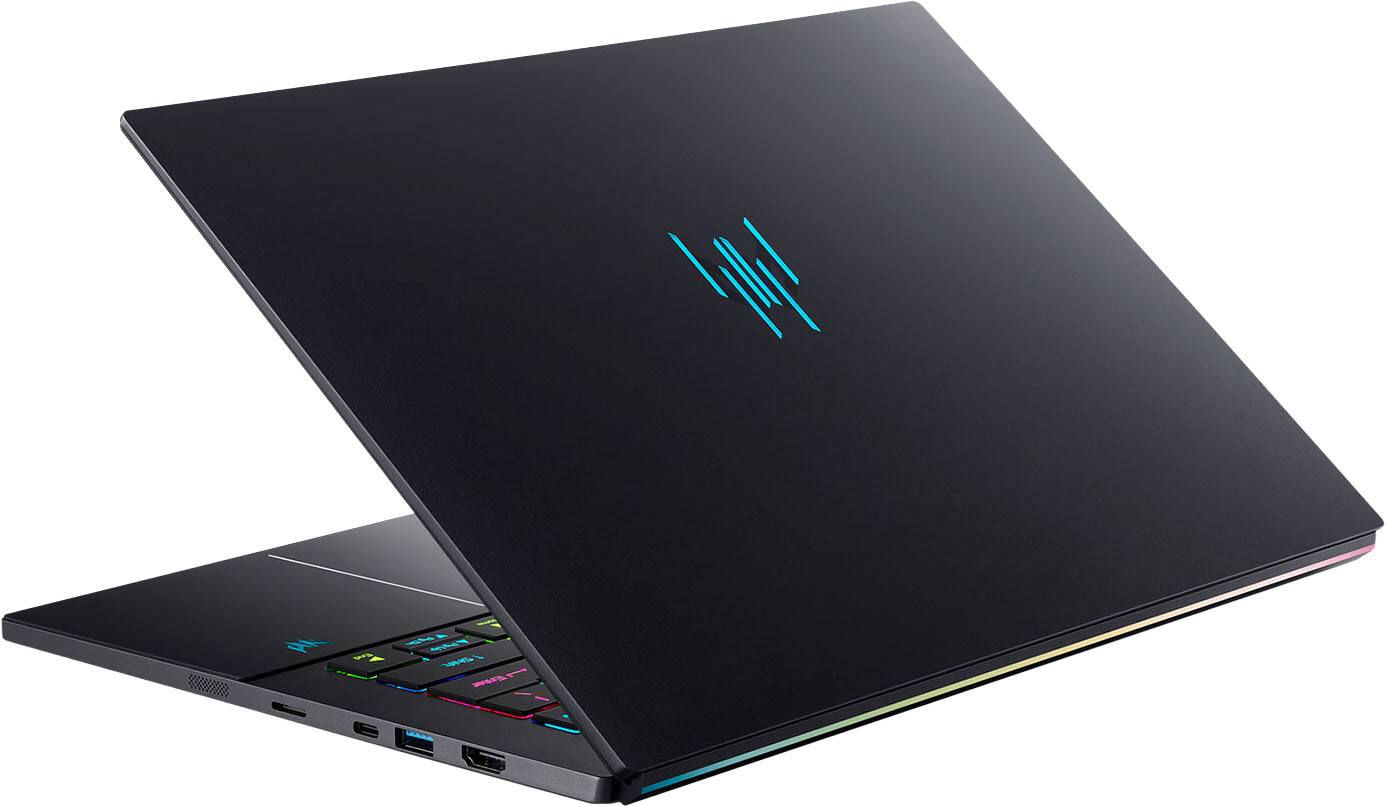 Alt View 16. Acer - Predator Triton – 14.5" OLED Gaming Laptop - Intel Core Ultra 9 288V 2024 - NVIDIA RTX 5070 – 32GB Memory – 1TB Storage - Charcoal Black.