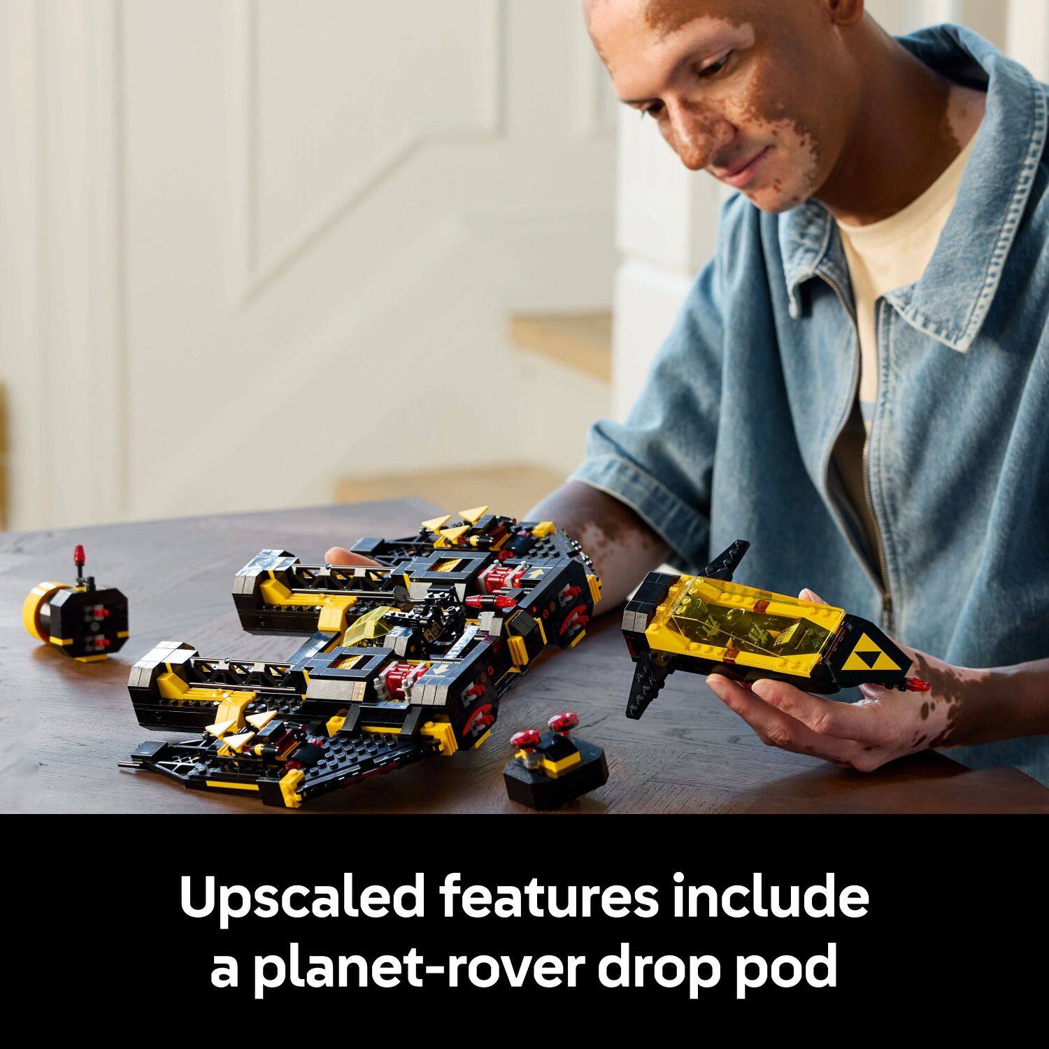 Upscaled features include a planet-rover drop pod.