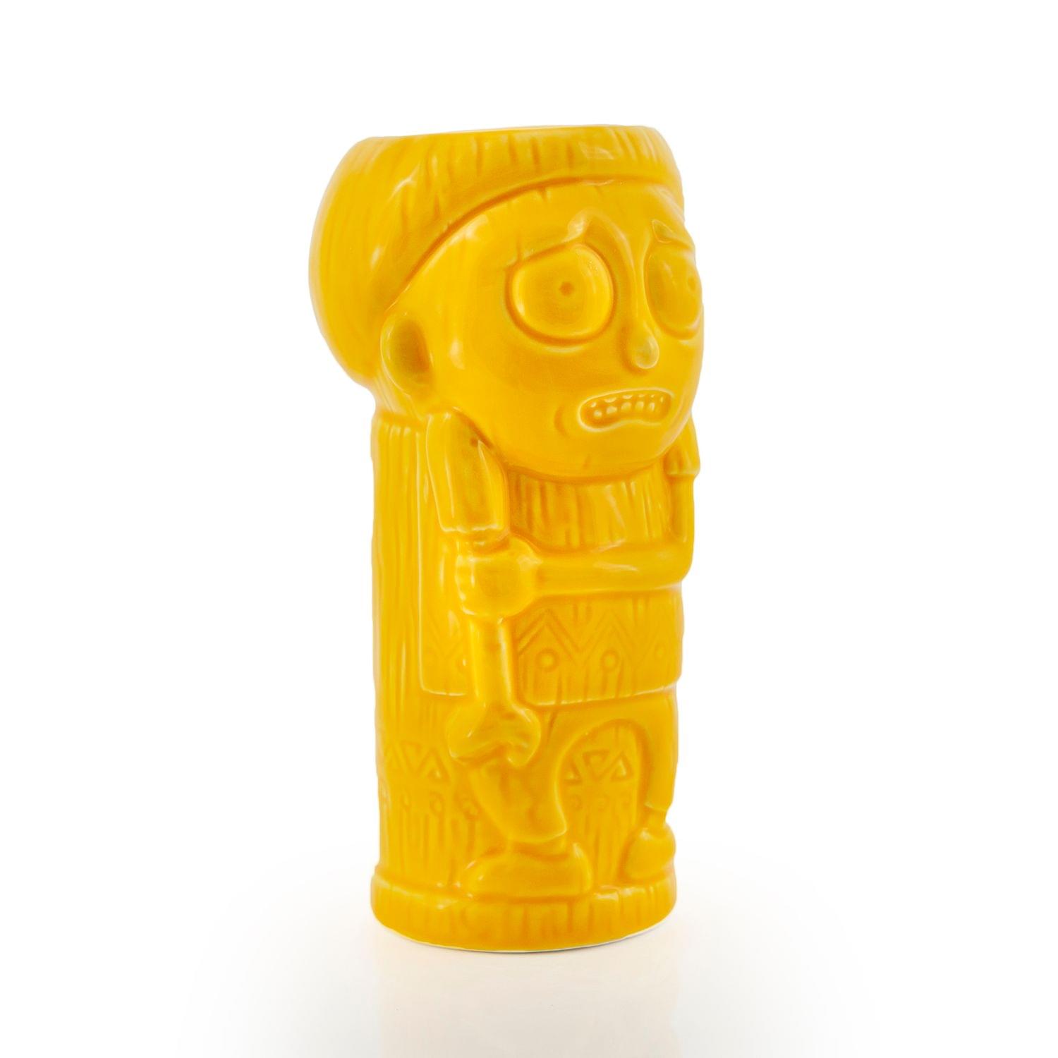 Alt View 1. ThinkGeek - Geeki Tikis Rick & Morty Morty Mug | Ceramic Tiki Style Cup | Holds 13 Ounces - Yellow.