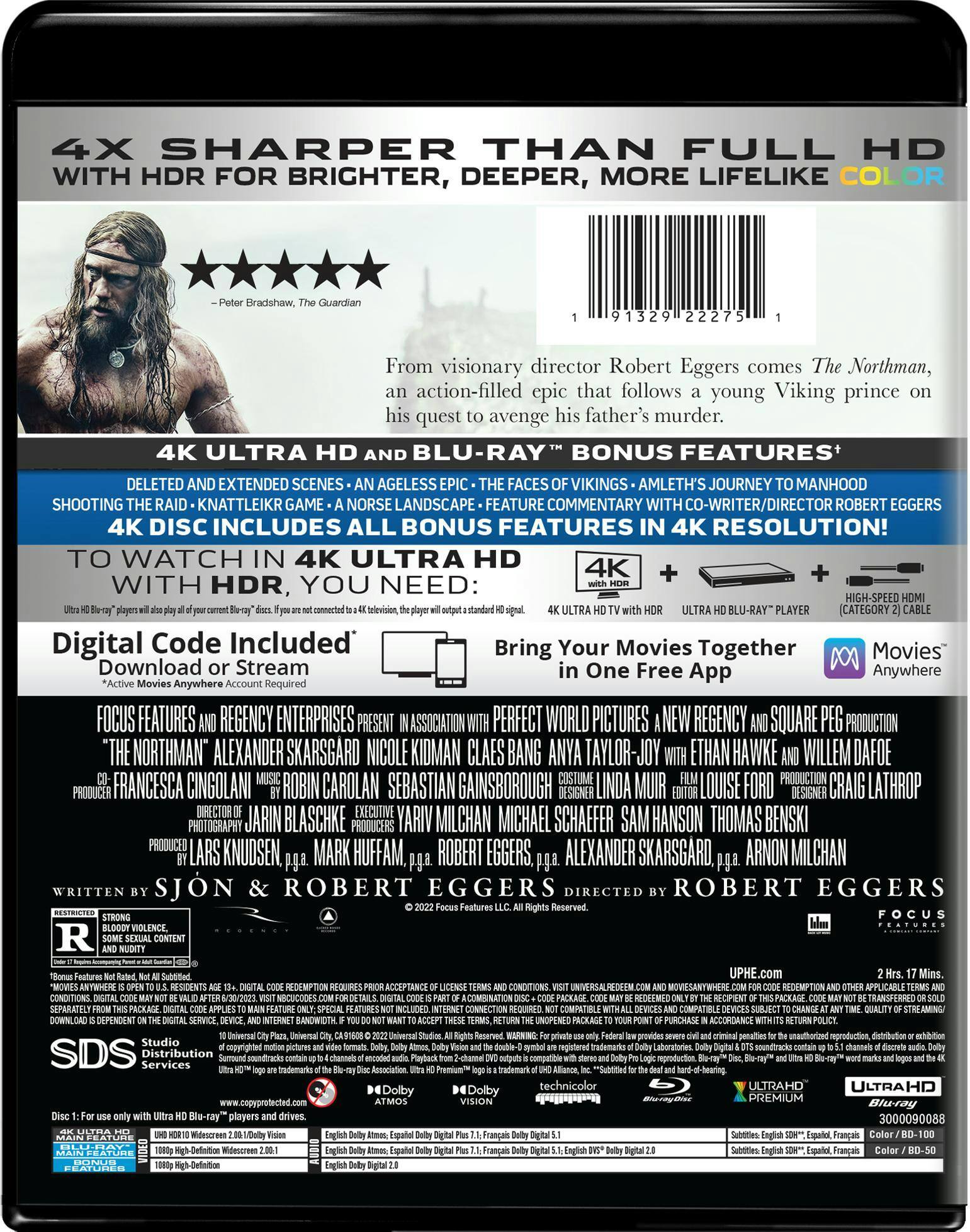 Back. The Northman (4K Ultra HD + Blu-ray) [UHD].