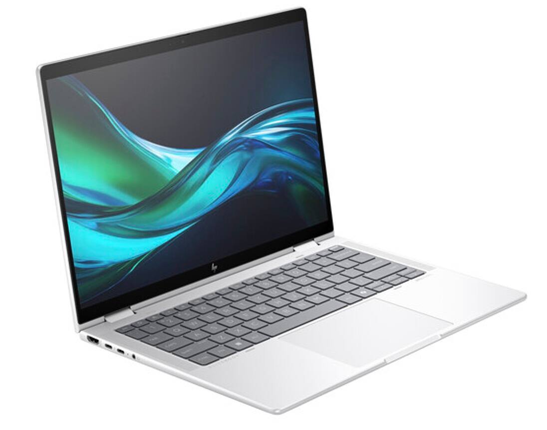 Alt View 3. HP - Elite x360 1040 G11 14" WUXGA Intel Core Ultra 7 165H 1.4 GHz up to 5.0 GHz 32GB RAM 512GB SSD Windows 11 Pro Laptop - Silver.