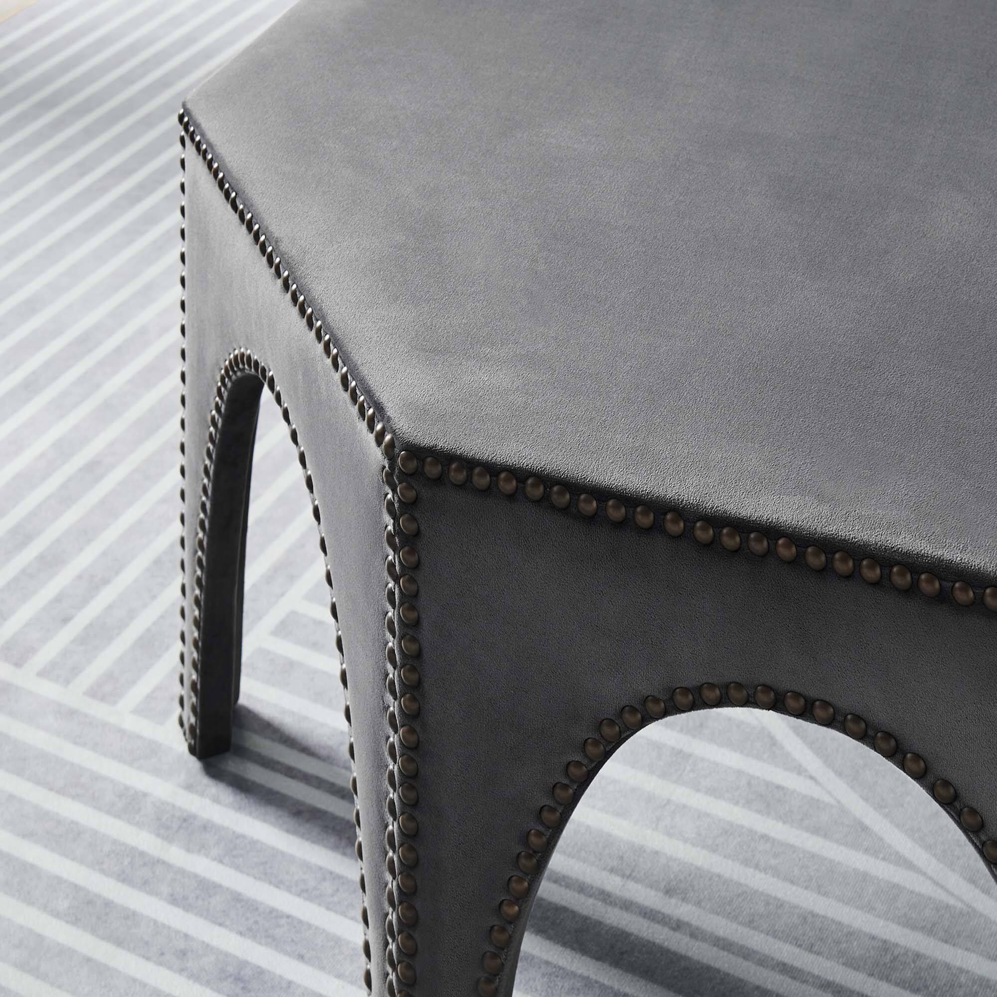Front. Modway - Victory Performance Velvet Ottoman by Modway - EEI-5035-GRY.