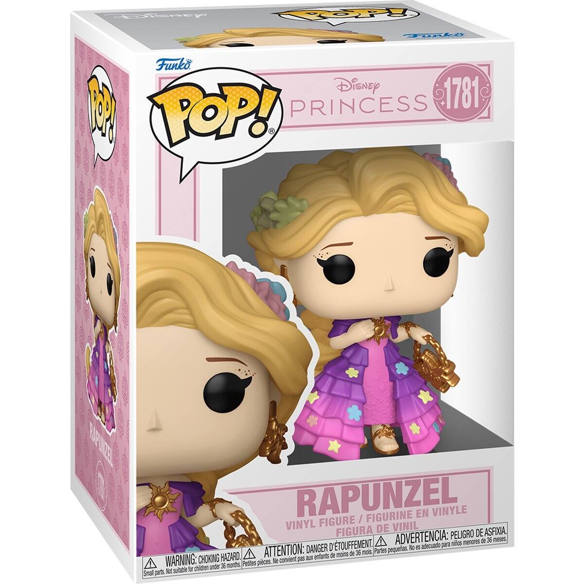 Disney POP! Funko Funko Disney 1781 POP! PRINCESS RAPUNZEL FIGURE / FIGURINE EN VINYLE VINYL FIGURA DE VINIL ASFIXIA, ADVERTENCIA: PELIGRO DE ASFIXIA, ATTENTION: DANGER D'ETOUFFEMENT, WARNING: CHOKING HAZARD. No es adecuado para nios menores de 36 meses, Partes pequeas. Not suitable for children under 36 months, Small parts.