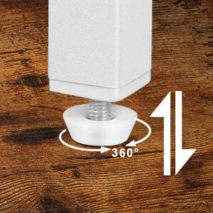 Alt View 1. Oumilen - White Wood Nightstand with Charging Station, Modern End Table with Drawer & Open Shelf - White.