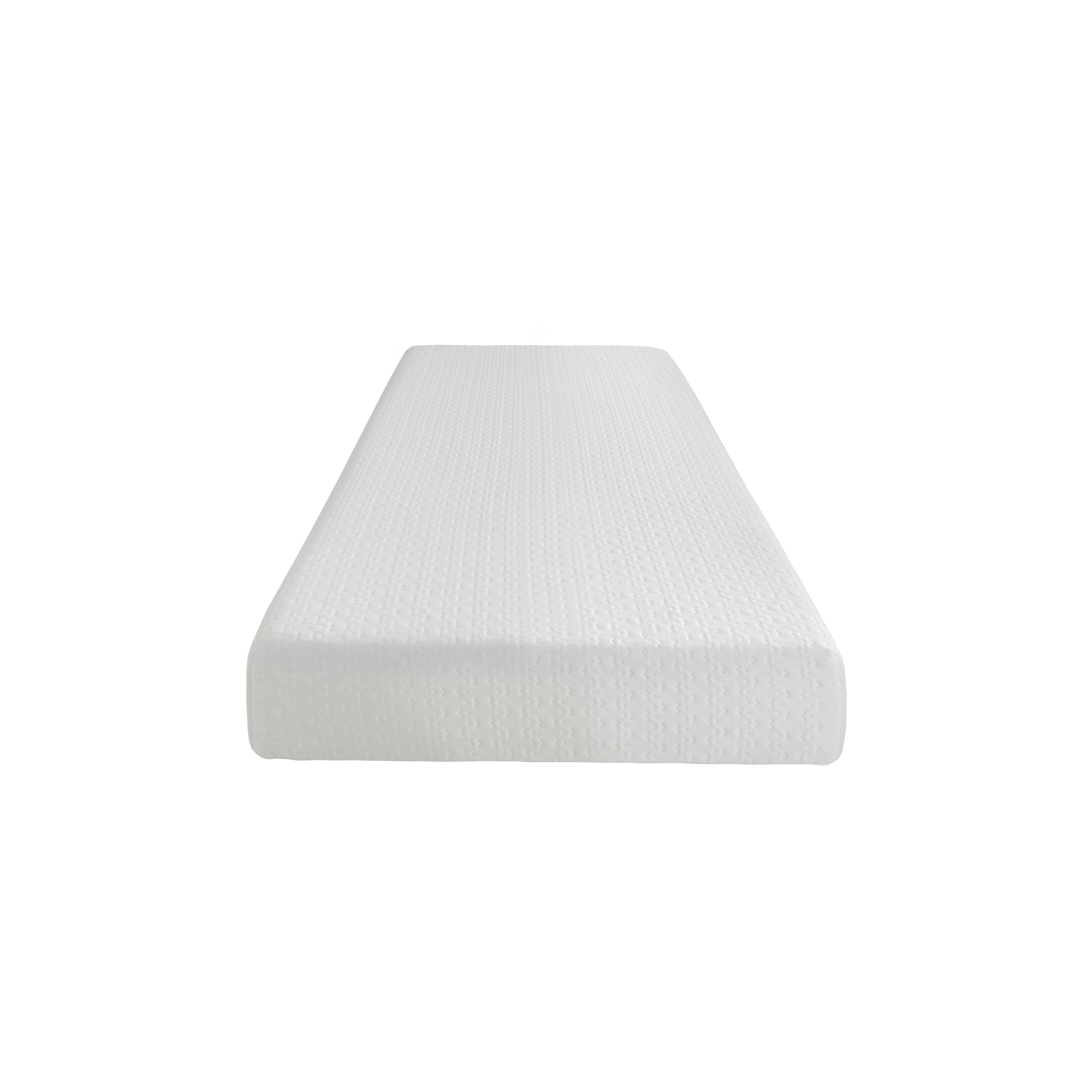 Front. TinyHomie - 8-inch Twin Size Bed Mattress Gel-Infused Memory Foam Mattress Firm White Mattress in a Box - White.