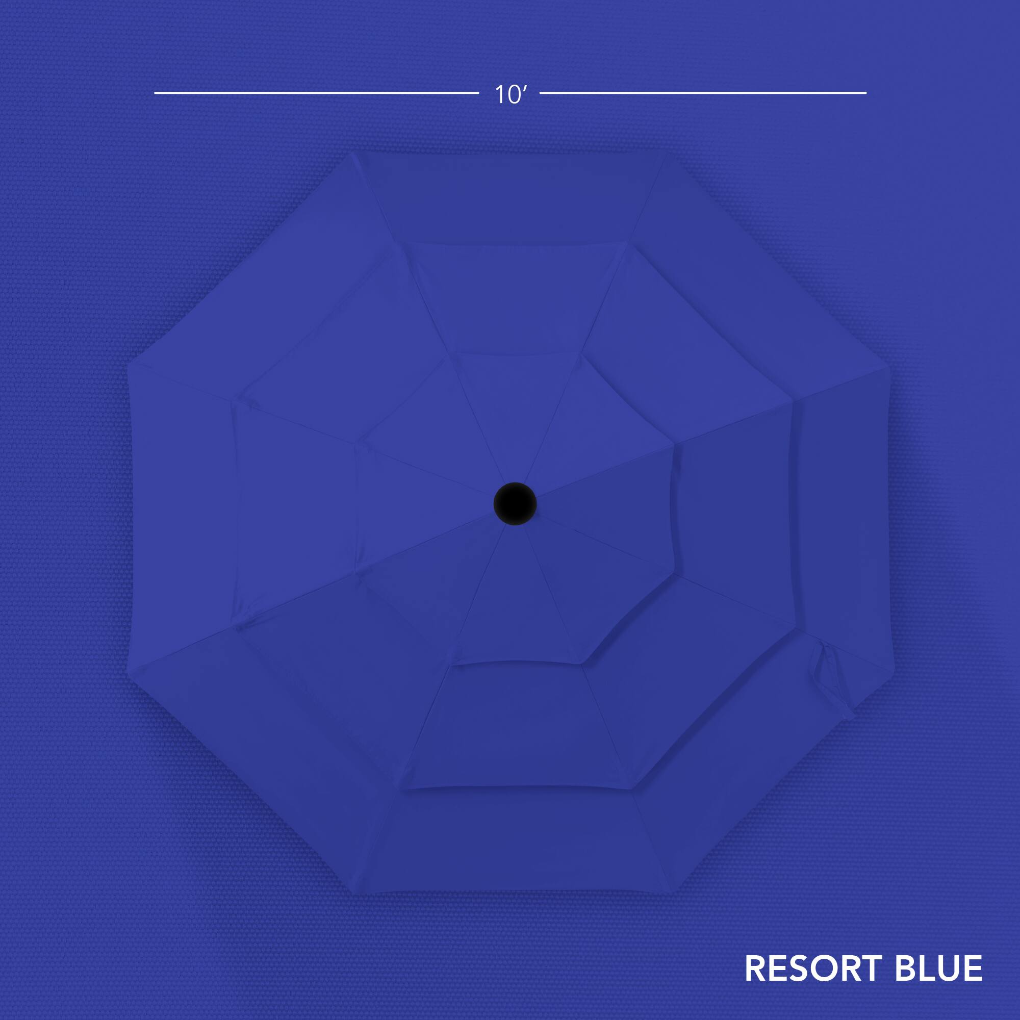 The text in the image is "10' RESORT BLUE."