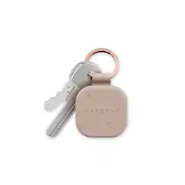 Satechi - FindAll Keychain with Find My - Wireless Rechargeable, Location Tracker, Left-Behind Alerts, Audible Chime - Desert Rose