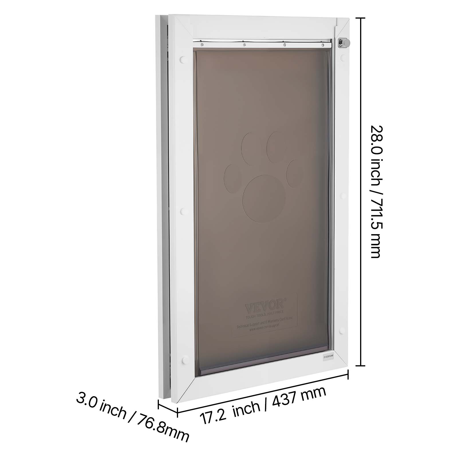 3 28.0 inch / 711.5 mm VEVOR NUSPRCE P PRICE TOUCH TOOLS DeEIC Cer kavt Seporas - 3.0 inch / 76.8mm 17.2 inch / 437 mm