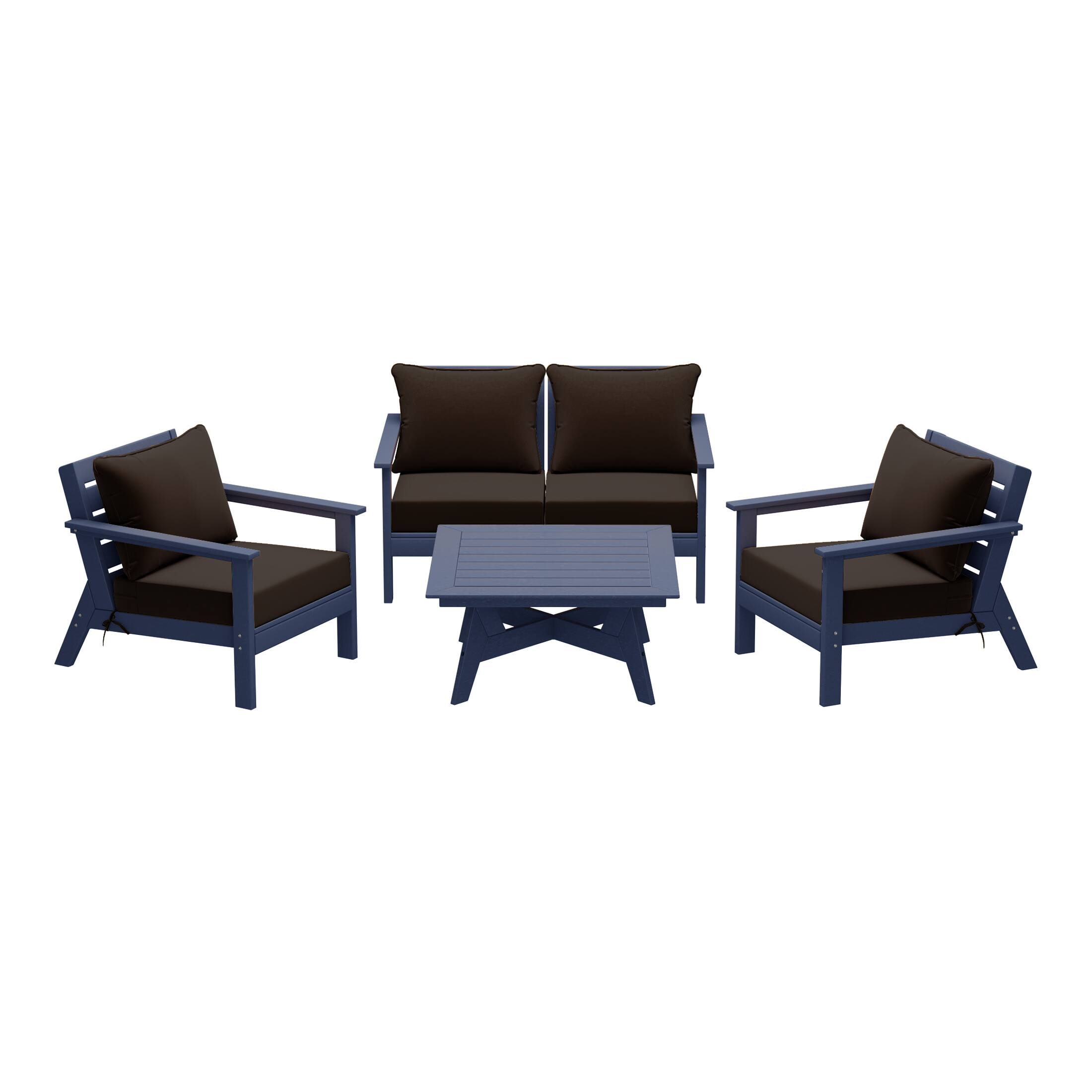 Navy Blue/Brown