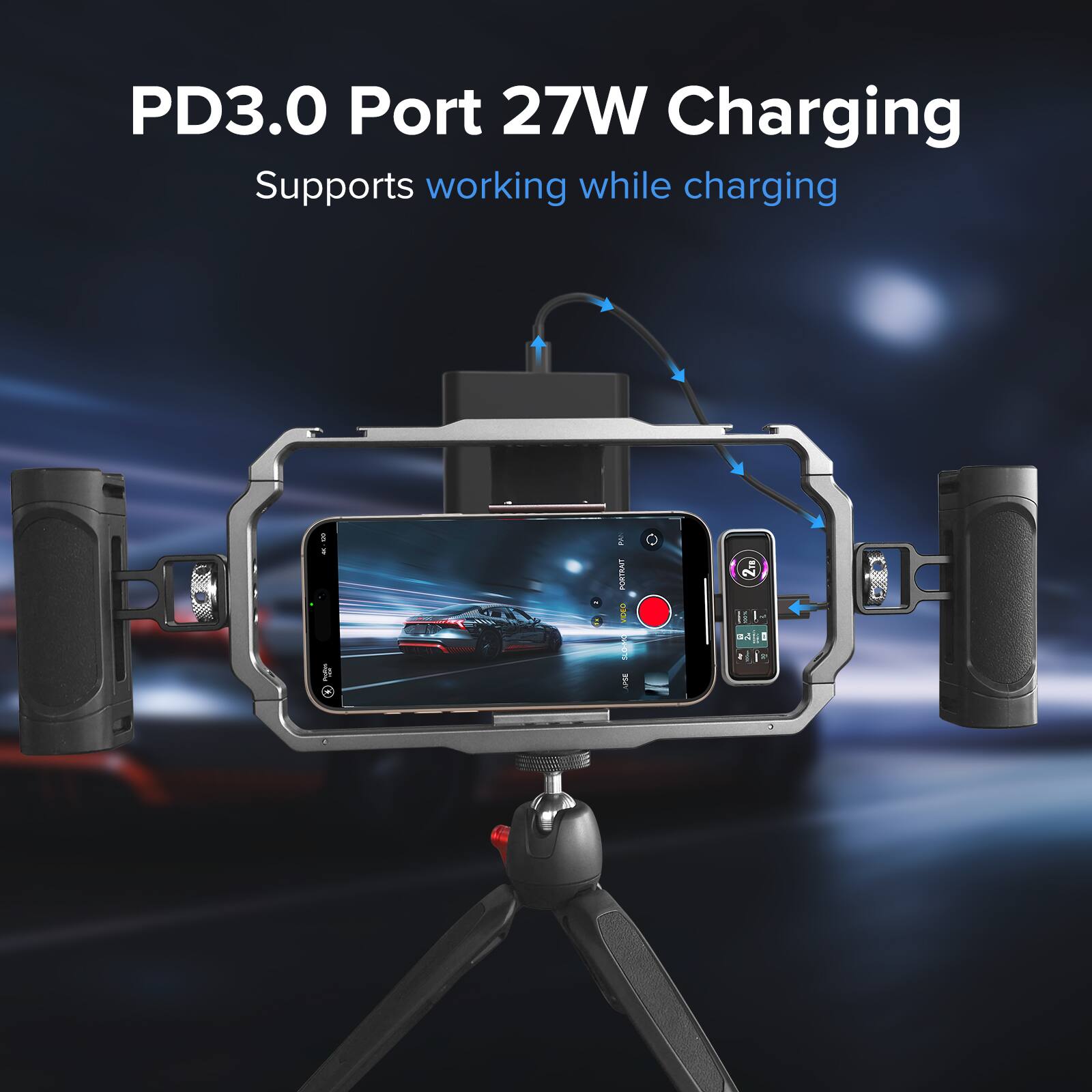 Zike Z791C 2TB USB C Expansion Memory Card, PD3.0, 990 MB/s, LCD