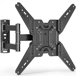 Dazzed Corner - Full Motion Corner TV Wall Mount for 32‑65" TVs, Articulating Swivel Tilt Bracket, 400x400 VESA - Black