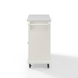 Crosley Furniture - Full Size Stone Top Kitchen Cart - White