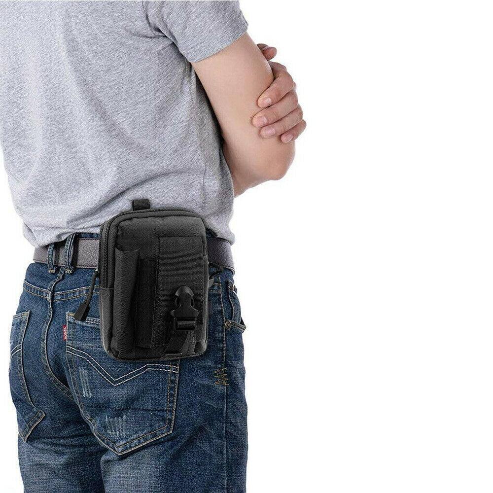 Left. Acteck - Fanny Packs For Women & Men Waist Pack Hip Bum Bag with Multi-Pockets Large Capacity for Traveling Running Hiking - Black.