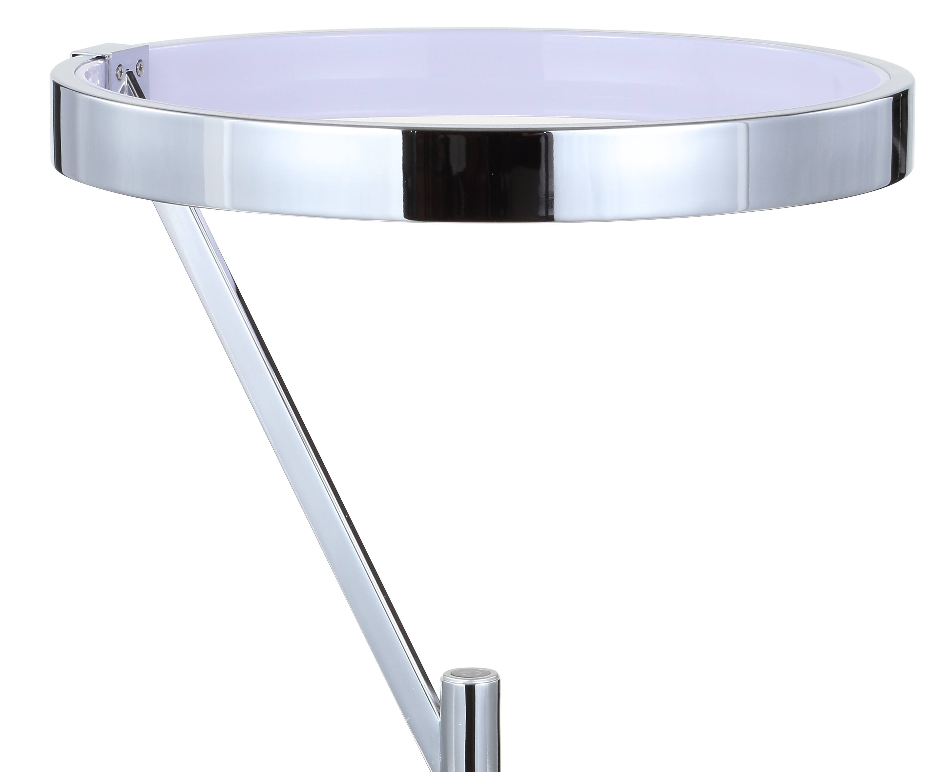 Alt View 4. Jonathan Y - Owen 18" Integrated LED Metal Table Lamp, Chrome - Chrome.