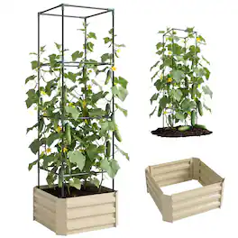 Outsunny - Planter Box - Cream White