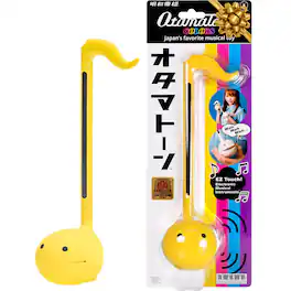 Otamatone - Synthesizer Music Toy Instrument with Monster Colors Regular Size Portable Beginner Friendly - Yellow