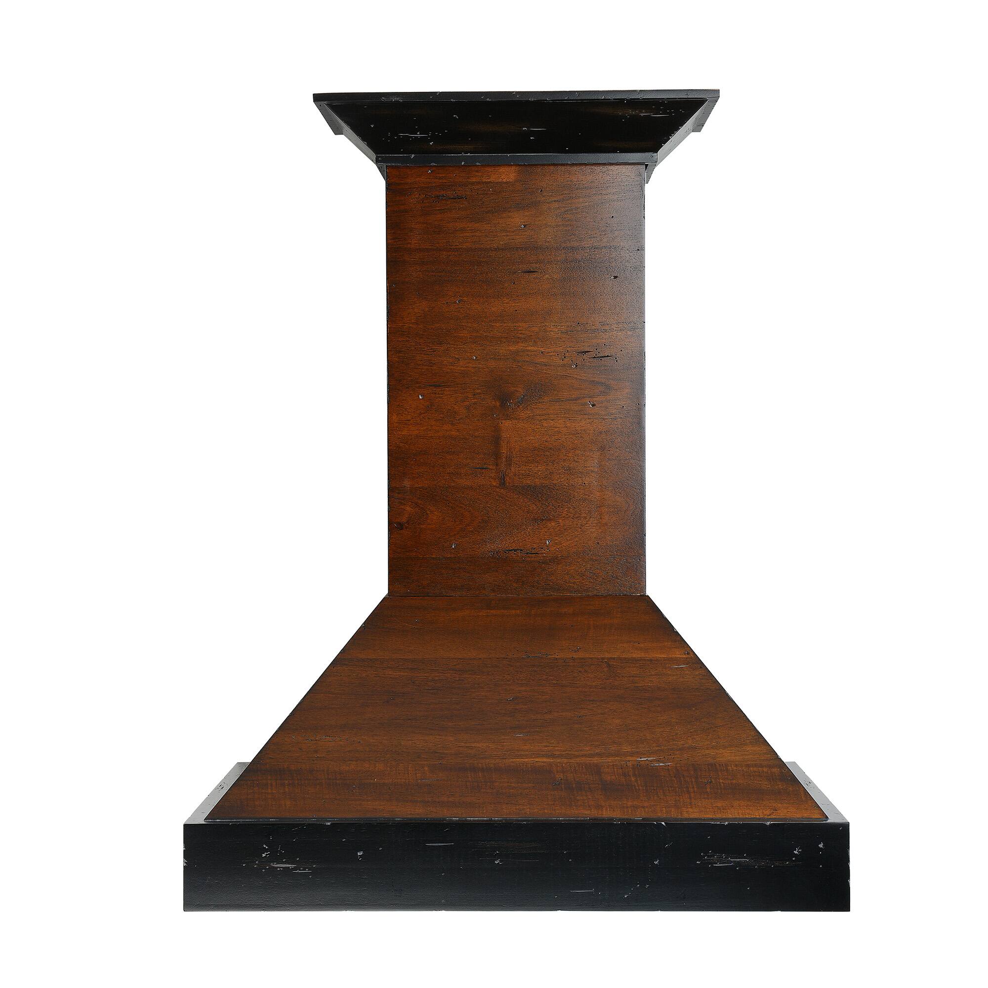 Alt View 11. ZLINE - ZLINE 30 in. Convertible Vent Wooden Wall Mount Range Hood in Antigua and Walnut - Walnut.
