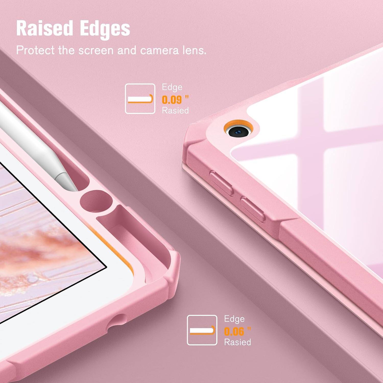 Raised Edges Protect the screen and camera lens.

Edge 0.09" Raised

Edge 0.06" Raised