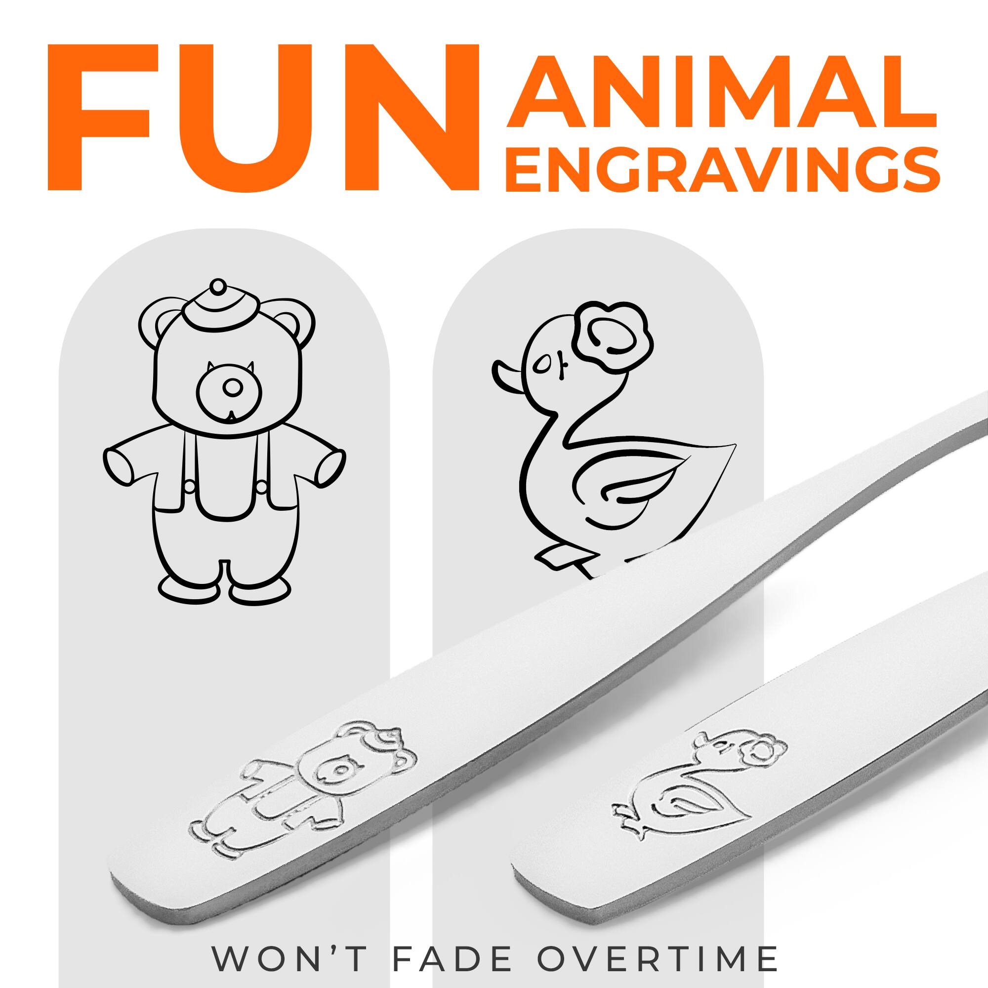 FUN ANIMAL ENGRAVINGS  
WON'T FADE OVERTIME