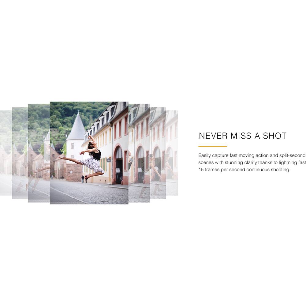 NEVER MISS A SHOT

Easily capture fast moving action and split-second scenes with stunning clarity thanks to lightning fast 15 frames per second continuous shooting.