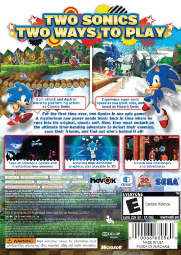 Sonic Generations - Classics (Xbox 360)