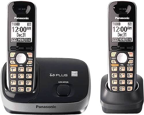 Front Standard. Panasonic - Refurbished DECT 6.0 PLUS Expandable Cordless Phone System.